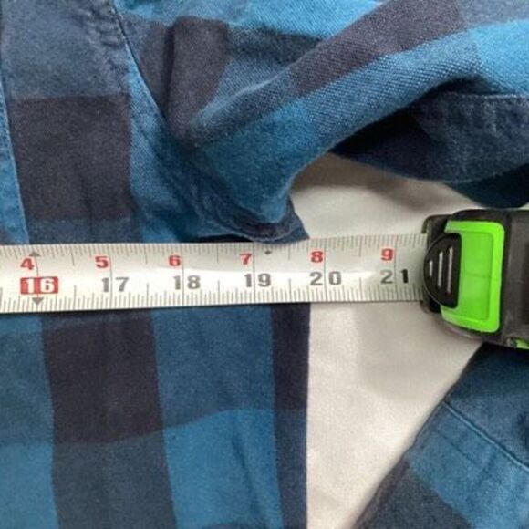 Rab Boundry Mens Flannel Button Down Shirt Sz M Blue - Picture 7 of 9